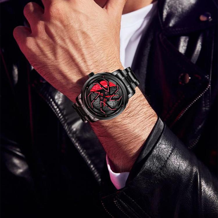 YAZOLE N942 Personalized Men Watch Rotating Skeleton Watch