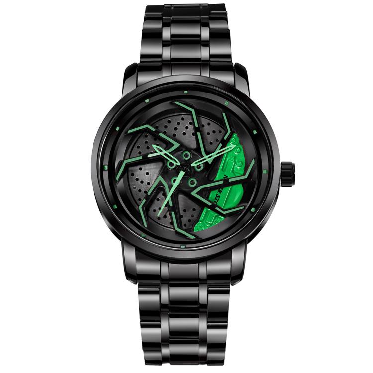 YAZOLE N942 Personalized Men Watch Rotating Skeleton Watch