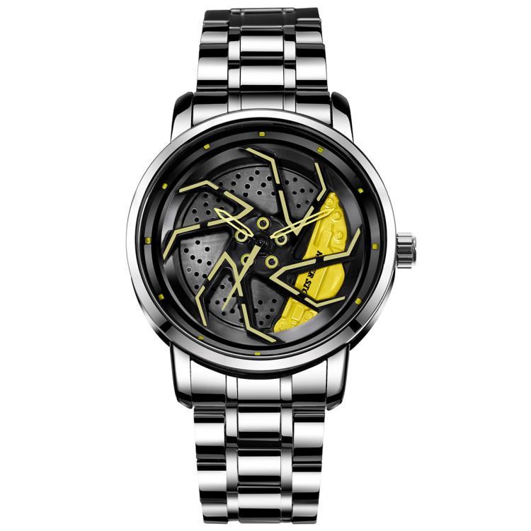 YAZOLE N942 Personalized Men Watch Rotating Skeleton Watch