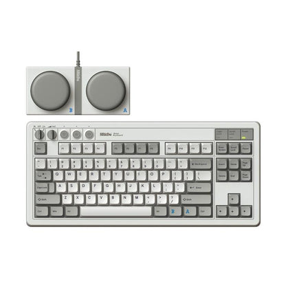 8BitDo Retro87 M Mechanical Keyboard Vintage Wireless Bluetooth / 2.4G / Wired Triple Mode Connection Keyboard, Light Gray Keyboard