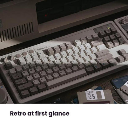8BitDo Retro87 M Mechanical Keyboard Vintage Wireless Bluetooth / 2.4G / Wired Triple Mode Connection Keyboard, Light Gray Keyboard