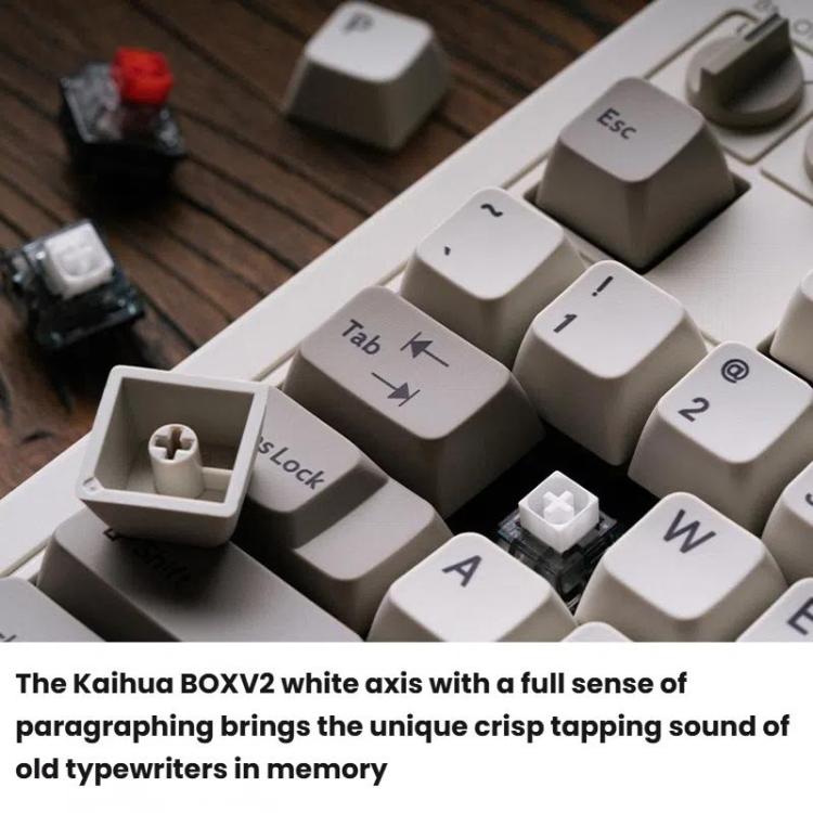 8BitDo Retro87 M Mechanical Keyboard Vintage Wireless Bluetooth / 2.4G / Wired Triple Mode Connection Keyboard, Light Gray Keyboard