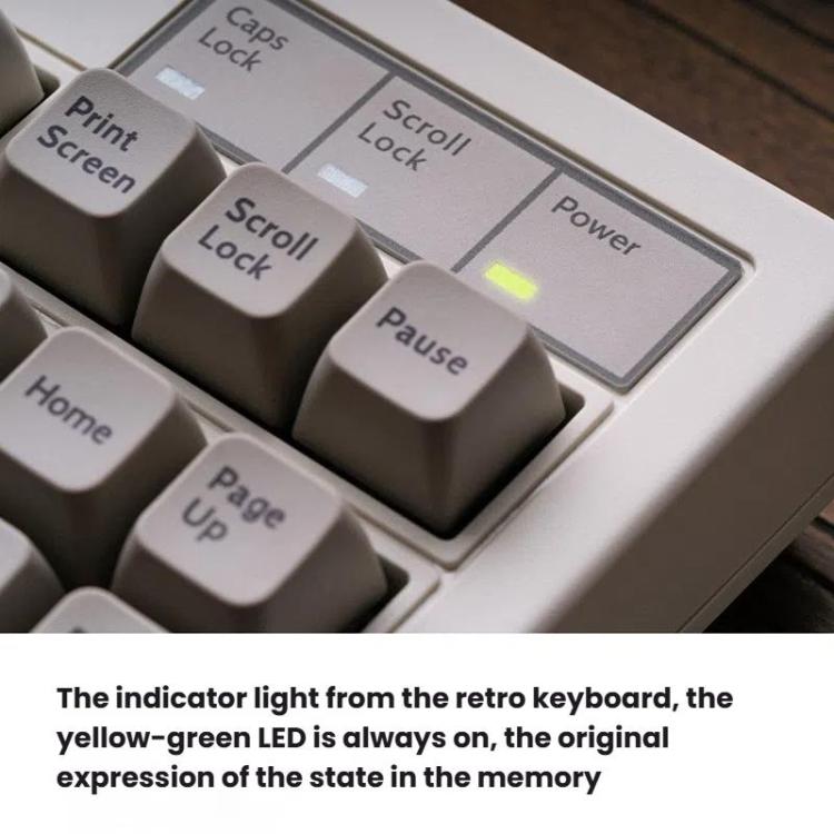 8BitDo Retro87 M Mechanical Keyboard Vintage Wireless Bluetooth / 2.4G / Wired Triple Mode Connection Keyboard, Light Gray Keyboard