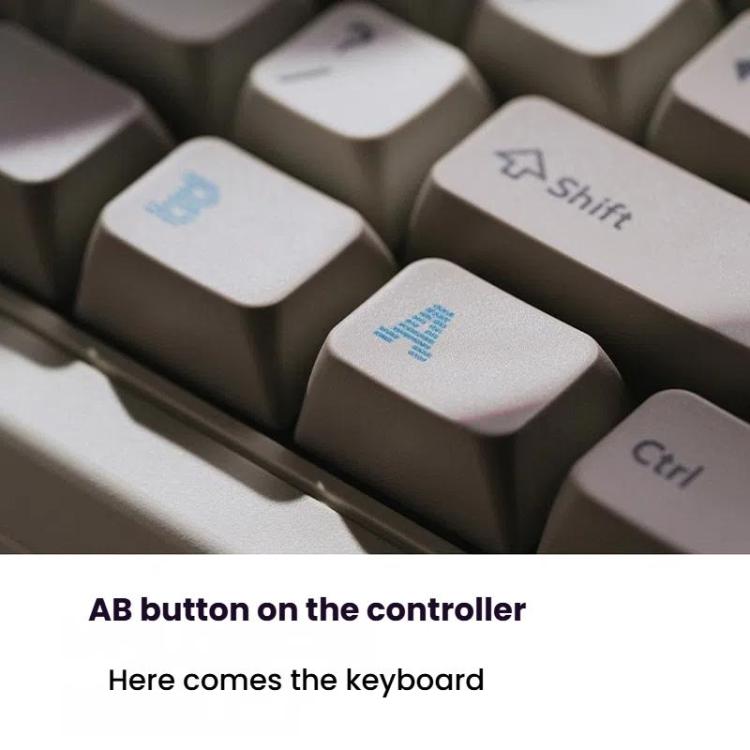 8BitDo Retro87 M Mechanical Keyboard Vintage Wireless Bluetooth / 2.4G / Wired Triple Mode Connection Keyboard, Light Gray Keyboard