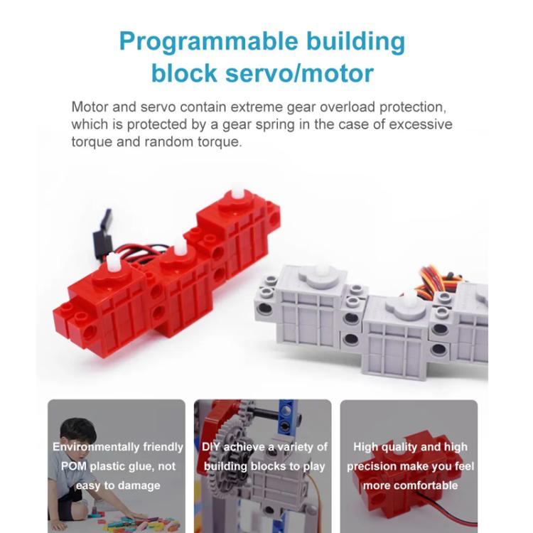 Programmable Geekservo For DIY Electronic Smart Car, Building Block Motor, Building Block Servo Gen 1, Building Block Servo Gen 2