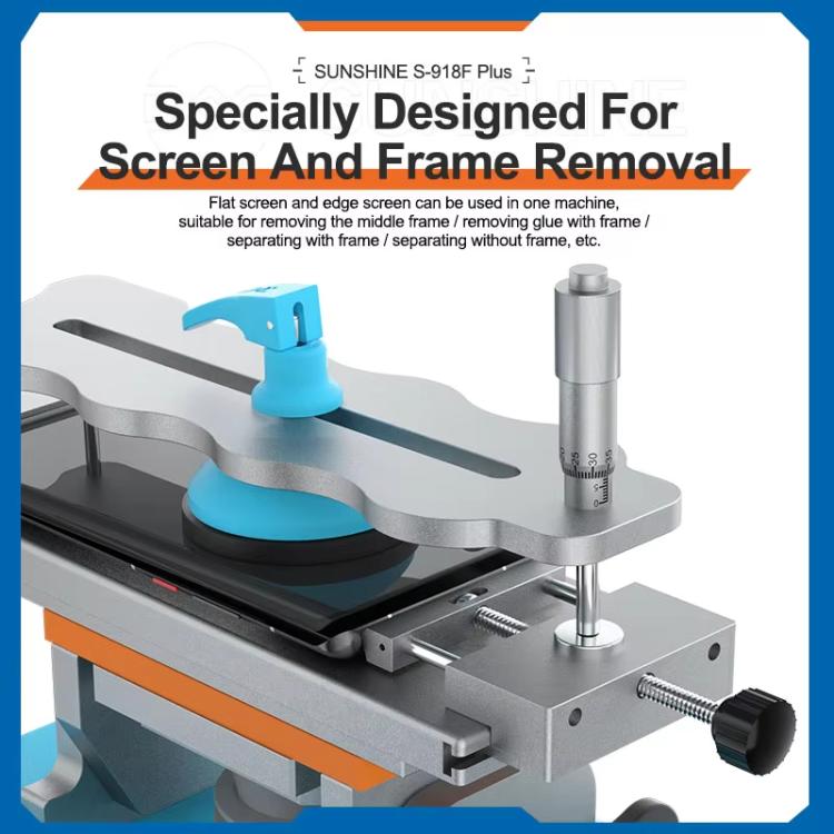 SUNSHINE S-918F Plus 5 In 1 Curved Screen Separator Mobile Phone LCD Screen Repair Separator Heating Platform, S-918F Plus