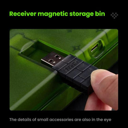 8BitDo Retro87 Mechanical Keyboard Retro RGB Lighting Green Transparent Keyboard With Large Keys, Green Transparent Keyboard