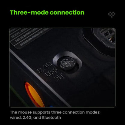 8BitDo Retro R8 Green Translucent Wireless Mouse With Charging Base, Green Translucent Mouse