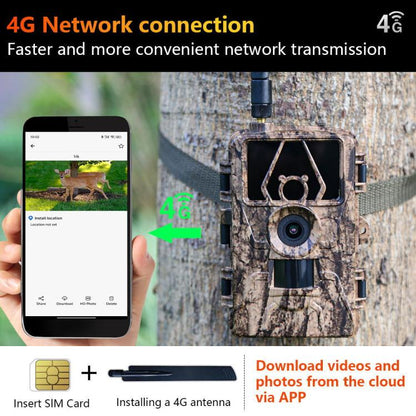 4G Hunting Camera Night Vision SIM Card HD 8K 60MP Photo Video Hunting Camera, PR801LTE European Version, PR801LTE USA  Australia Version