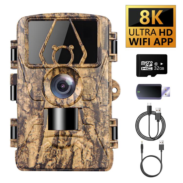 Ultra HD 8K Video 60MP Photo APP WIFI Outdoor Hunting Camera, PR801W WIFI Version