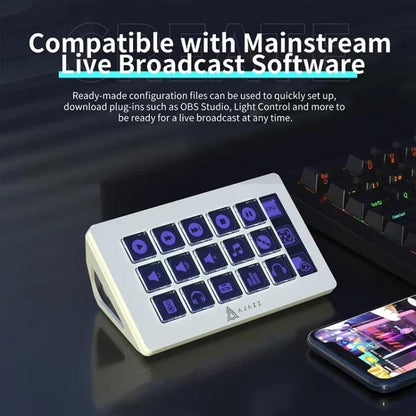 Ajazz AKP153 Multifunctional Console Panel Desktop Assistant Live Stock Tuning Custom Programming Mini Keyboard