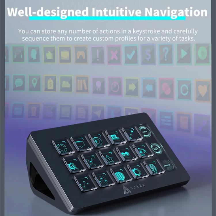 Ajazz AKP153 Multifunctional Console Panel Desktop Assistant Live Stock Tuning Custom Programming Mini Keyboard