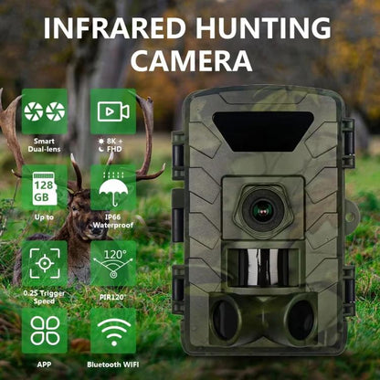 Ultra-clear 8K Video 60MP Photo Wifi Hunting Camera, PR803W