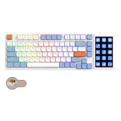 Ajazz AKP815 81 Keys Wired Mechanical Keyboard RGB Backlit LCD Screen Visual Programming Custom Driver Gaming Keyboard