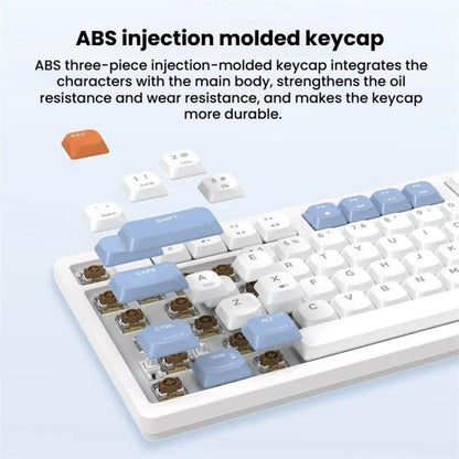 Ajazz AKP815 81 Keys Wired Mechanical Keyboard RGB Backlit LCD Screen Visual Programming Custom Driver Gaming Keyboard