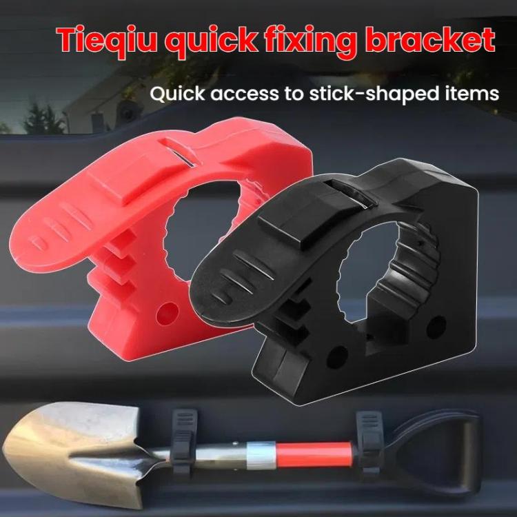 2pcs Outdoor Quick-Release Rubber Clamp Shovel Fixing Clip For Off-road Vehicle Luggage Rack Mounting Buckle, 2 Red