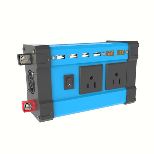 Gurxun 4 USB Ports Digital Display Modified Square Wave Inverter, 300W US Plug 12V To 110V, 500W US Plug 12V To 110V, 300W Brazil Plug 12V To 110V, 500W Brazil Plug 12V To 110V, 300W Brazil Plug 12V To 220V, 500W Brazil Plug 12V To 220V