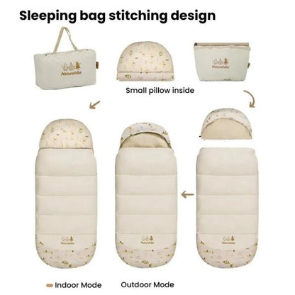 Portable Outdoor Camping Cotton Kids Sleeping Bag Camping Warm Quilt, Naturehike BC180 Thin, Naturehike BC300 Thick