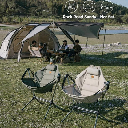 Naturehike Outdoor Folding Rocking Chair Portable Recliner Chair Leisure Camping Picnic Swing Chair