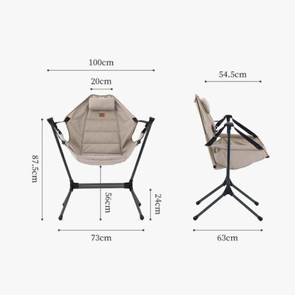 Naturehike Outdoor Folding Rocking Chair Portable Recliner Chair Leisure Camping Picnic Swing Chair