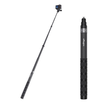 aMagisn 1.2m Carbon Fiber Invisible Selfie Stick for Action Camera Phone, AM23