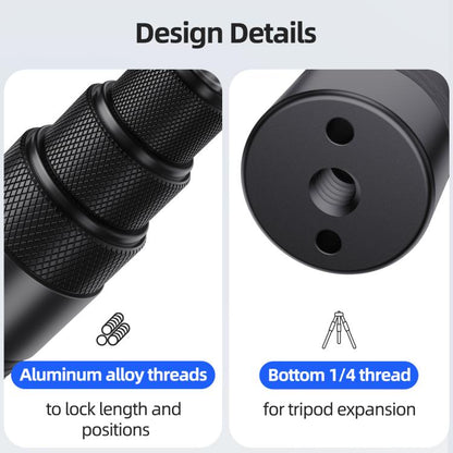 aMagisn 1.2m Carbon Fiber Invisible Selfie Stick for Action Camera Phone, AM23