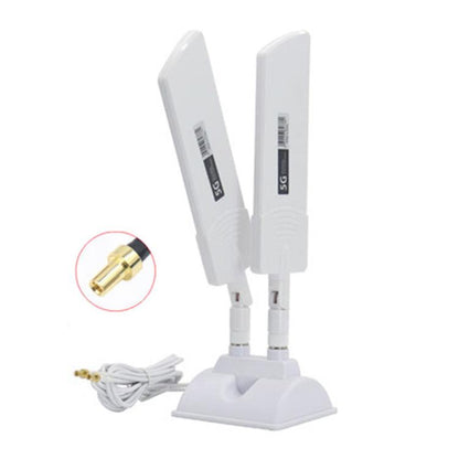 42dbi 5G Router External Antenna Outdoor Long Range WiFi Signal Coverage Booster, SMA Male Black, TS9 Black, TS9 White