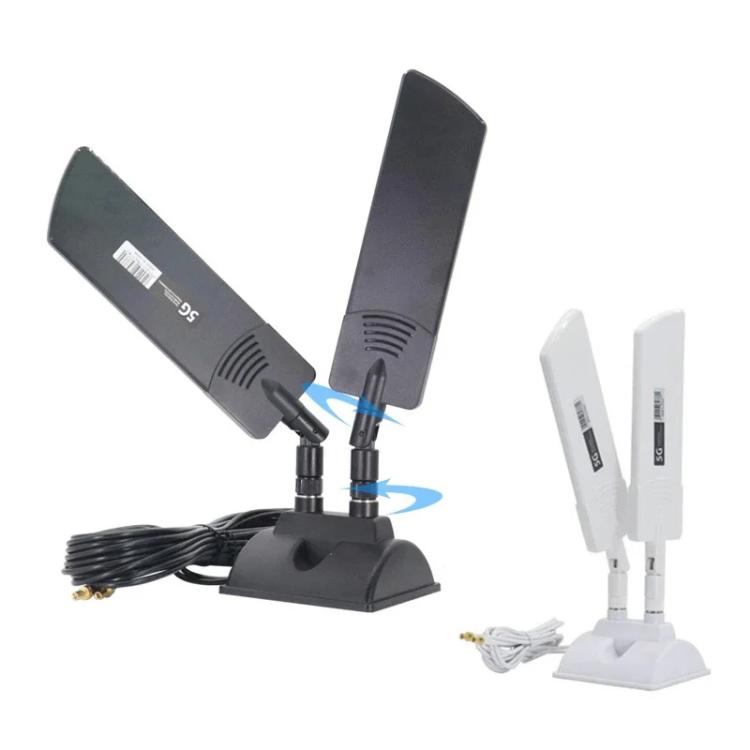 42dbi 5G Router External Antenna Outdoor Long Range WiFi Signal Coverage Booster, SMA Male Black, TS9 Black, TS9 White