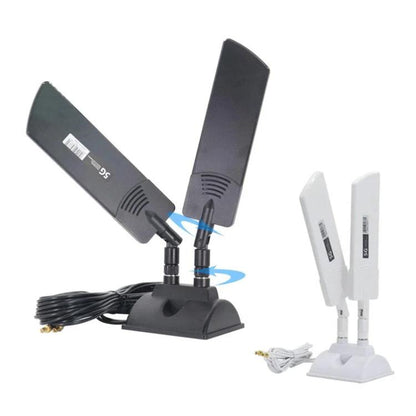 42dbi 5G Router External Antenna Outdoor Long Range WiFi Signal Coverage Booster, SMA Male Black, TS9 Black, TS9 White