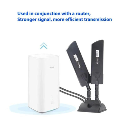 42dbi 5G Router External Antenna Outdoor Long Range WiFi Signal Coverage Booster, SMA Male Black, TS9 Black, TS9 White