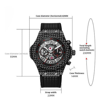 Dulunwe 6067A 30m Waterproof Luminous Automatic Mechanical Watch