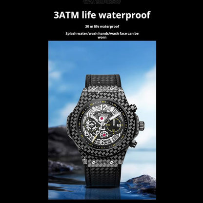 Dulunwe 6067A 30m Waterproof Luminous Automatic Mechanical Watch