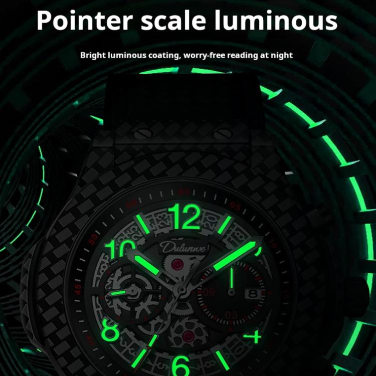 Dulunwe 6067A 30m Waterproof Luminous Automatic Mechanical Watch