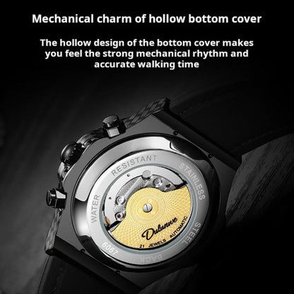 Dulunwe 6067A 30m Waterproof Luminous Automatic Mechanical Watch