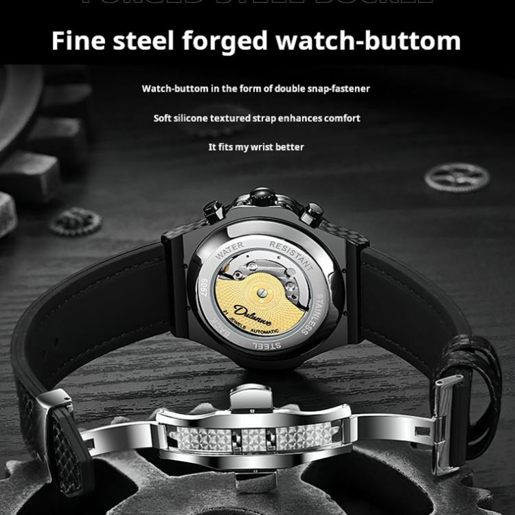 Dulunwe 6067A 30m Waterproof Luminous Automatic Mechanical Watch