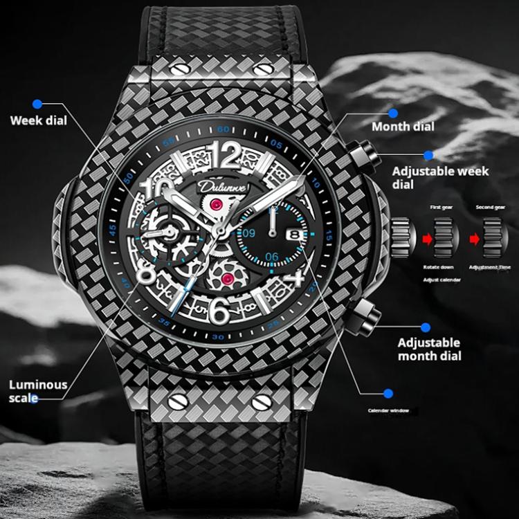 Dulunwe 6067A 30m Waterproof Luminous Automatic Mechanical Watch
