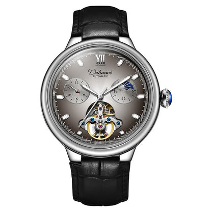 Dulunwe 6049B 30m Waterproof Luminous Flywheel Fully Automatic Mechanical Watch