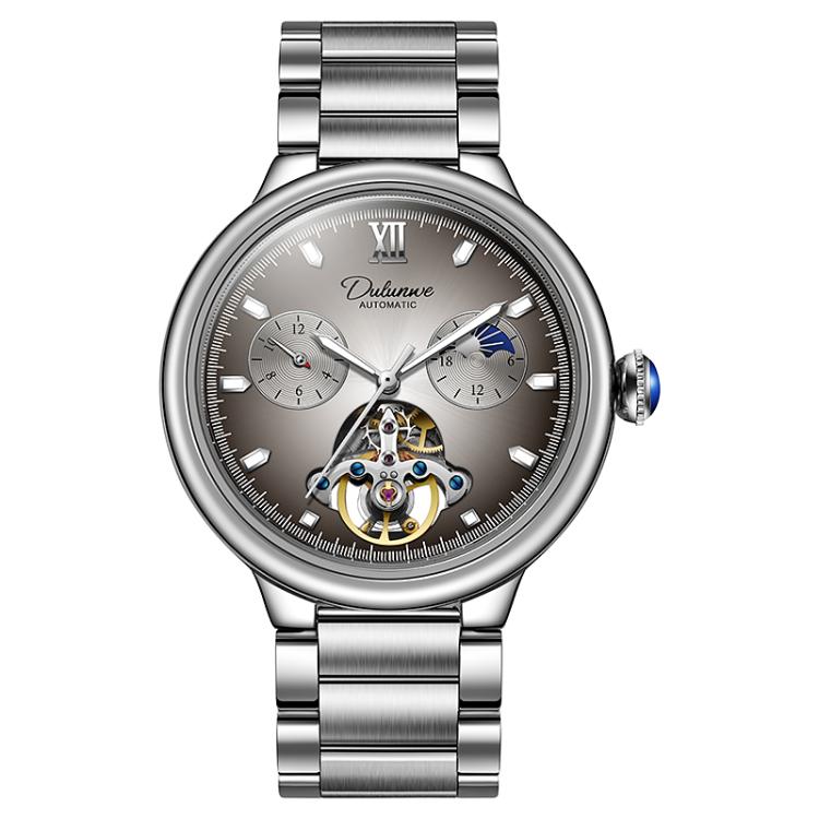 Dulunwe 6049B 30m Waterproof Luminous Flywheel Fully Automatic Mechanical Watch