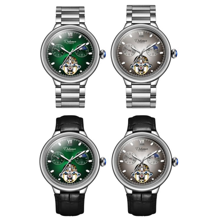 Dulunwe 6049B 30m Waterproof Luminous Flywheel Fully Automatic Mechanical Watch