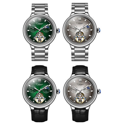 Dulunwe 6049B 30m Waterproof Luminous Flywheel Fully Automatic Mechanical Watch