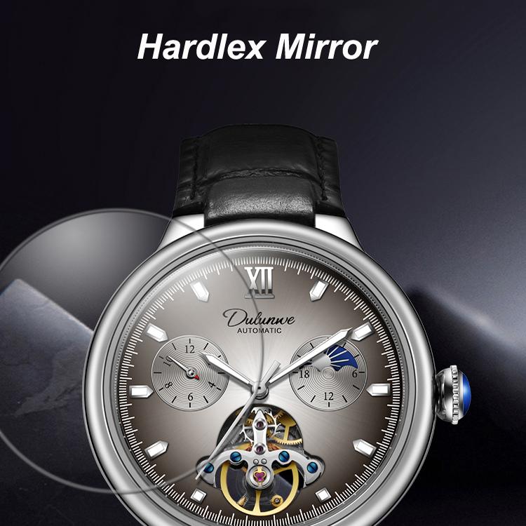 Dulunwe 6049B 30m Waterproof Luminous Flywheel Fully Automatic Mechanical Watch