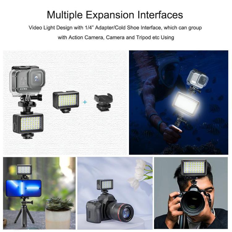 40 LEDs Fill Light 40m Waterproof Depth for Sports Cameras, SL-105RGB