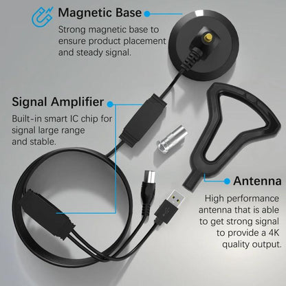 Digital TV Antenna Indoor Outdoor Signal Receiver DVB-T2 Terrestrial Wave TV Antenna, 5M DVB-T2
