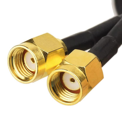 2.4G/5G Dual-Band Antenna with 2 RP-SMA Male Connector Wireless WIFI Router Network Card High Gain Extension Antenna, 2 RP-SMA Male