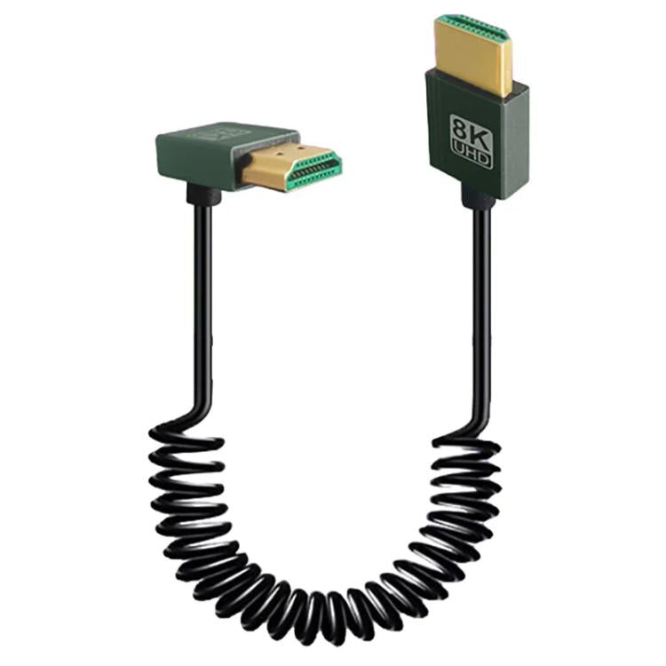 8K 60HZ HDMI 2.1 Spring Cable 0.5m Length, Straight Head, Right Bend, Left Bend, Positive Bend, Reverse Bend, Micro HDMI To HDMI Straight, Micro HDMI Left Bend, Micro HDMI Right Bend, Micro HDMI Positive Bend, Micro HDMI Reverse Bend, Mini HDMI Straigh...