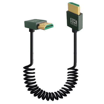 8K 60HZ HDMI 2.1 Spring Cable 0.5m Length, Straight Head, Right Bend, Left Bend, Positive Bend, Reverse Bend, Micro HDMI To HDMI Straight, Micro HDMI Left Bend, Micro HDMI Right Bend, Micro HDMI Positive Bend, Micro HDMI Reverse Bend, Mini HDMI Straigh...