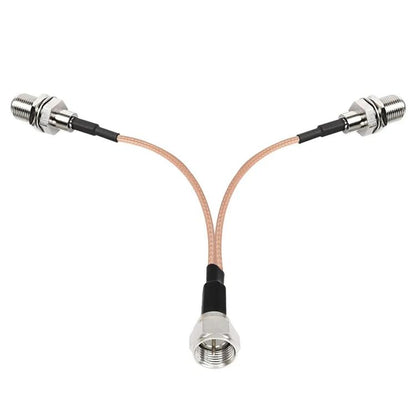 F-Splitter Coaxial RF Cable F Male To Dual Female Splitter, 15cm, 30cm, 50cm
