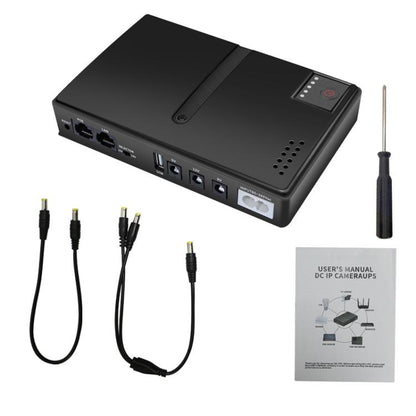 Uninterruptible Power Supply with DC Output 5V/9V/12V for Router, Modem, Security Camera, Mobile Phone, EU Plug, US Plug