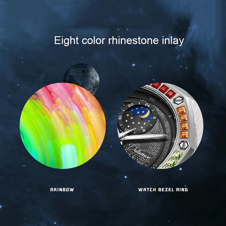 Dulunwe 6030F 30m Waterproof Luminous Mechanical Watch, Steel Strap Orange, Steel Strap Light Blue, Steel Strap Yellow, Steel Strap Black, Silicone Strap Black, Silicone Strap Light Blue, Silicone Strap Orange, Silicone Strap Yellow
