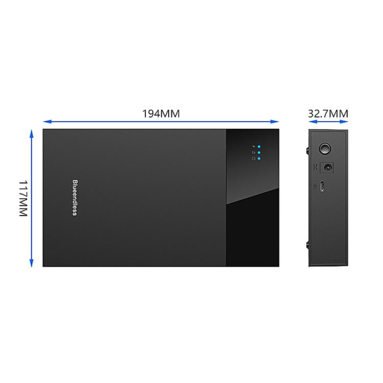 Blueendless MR35TC 3.5-inch USB3.0 2.5/3.5-inch SATA Mobile Hard Disk Box, Type-C US Plug, Type-C EU Plug, Type-C UK Plug, Type-C AU Plug